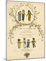 Main Title Page Design, a Day in a Child's Life-Kate Greenaway-Mounted Art Print