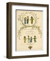 Main Title Page Design, a Day in a Child's Life-Kate Greenaway-Framed Art Print