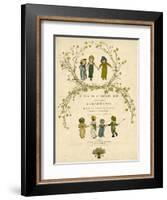 Main Title Page Design, a Day in a Child's Life-Kate Greenaway-Framed Art Print