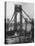 Main Towers and Cables of the George Washington Bridge under Construction-null-Stretched Canvas