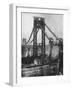 Main Towers and Cables of the George Washington Bridge under Construction-null-Framed Photographic Print