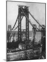 Main Towers and Cables of the George Washington Bridge under Construction-null-Mounted Photographic Print