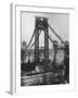 Main Towers and Cables of the George Washington Bridge under Construction-null-Framed Photographic Print