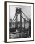 Main Towers and Cables of the George Washington Bridge under Construction-null-Framed Photographic Print