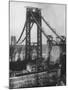 Main Towers and Cables of the George Washington Bridge under Construction-null-Mounted Photographic Print