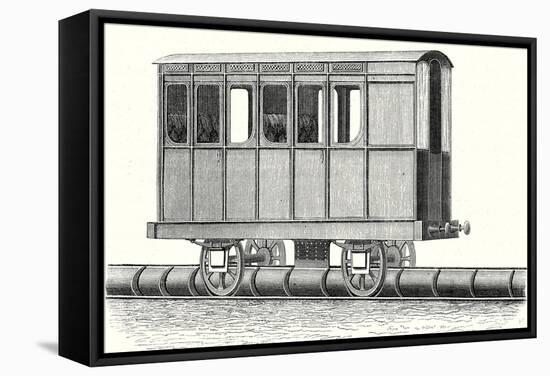 Main Wagon of the Atmospheric Railway of Saint-Germain Taken Out of Service in 1859-null-Framed Stretched Canvas