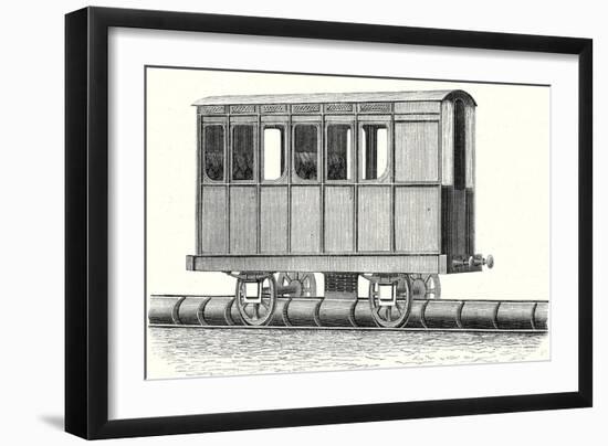 Main Wagon of the Atmospheric Railway of Saint-Germain Taken Out of Service in 1859-null-Framed Giclee Print