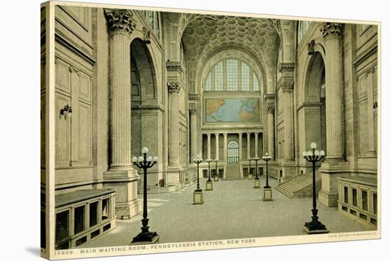 Main Waiting Room, Pennsylvania Station, New York, 1919-null-Stretched Canvas