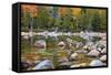 Maine, Acadia National Park, Fall Reflections at Jordon Pond-Joanne Wells-Framed Stretched Canvas