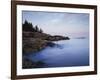 Maine, Acadia National Park, Moonset over the Atlantic Ocean at Sunrise-Christopher Talbot Frank-Framed Photographic Print