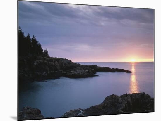 Maine, Acadia National Park, Sunrise over the Atlantic Ocean-Christopher Talbot Frank-Mounted Photographic Print