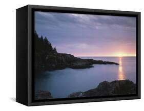 Maine, Acadia National Park, Sunrise over the Atlantic Ocean-Christopher Talbot Frank-Framed Stretched Canvas