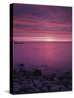 Maine, Acadia National Park, Sunrise over the Rocky Shoreline of the Beach-Christopher Talbot Frank-Stretched Canvas