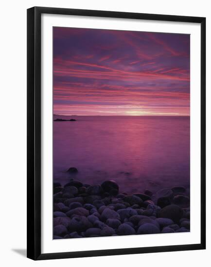 Maine, Acadia National Park, Sunrise over the Rocky Shoreline of the Beach-Christopher Talbot Frank-Framed Premium Photographic Print