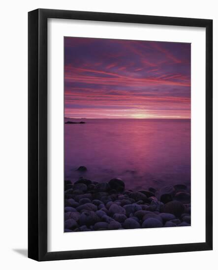 Maine, Acadia National Park, Sunrise over the Rocky Shoreline of the Beach-Christopher Talbot Frank-Framed Photographic Print