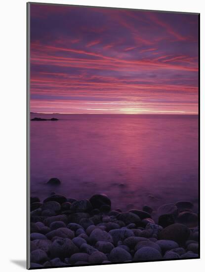 Maine, Acadia National Park, Sunrise over the Rocky Shoreline of the Beach-Christopher Talbot Frank-Mounted Photographic Print