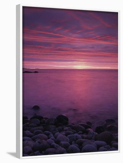 Maine, Acadia National Park, Sunrise over the Rocky Shoreline of the Beach-Christopher Talbot Frank-Framed Photographic Print