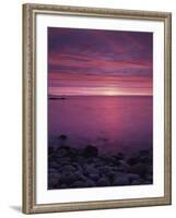 Maine, Acadia National Park, Sunrise over the Rocky Shoreline of the Beach-Christopher Talbot Frank-Framed Photographic Print