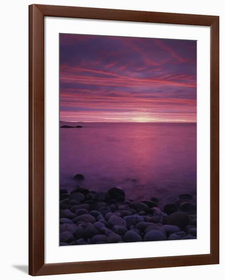 Maine, Acadia National Park, Sunrise over the Rocky Shoreline of the Beach-Christopher Talbot Frank-Framed Photographic Print