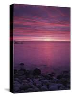 Maine, Acadia National Park, Sunrise over the Rocky Shoreline of the Beach-Christopher Talbot Frank-Stretched Canvas