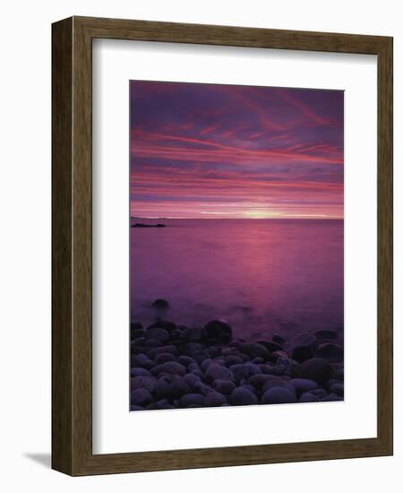 Maine, Acadia National Park, Sunrise over the Rocky Shoreline of the Beach-Christopher Talbot Frank-Framed Photographic Print