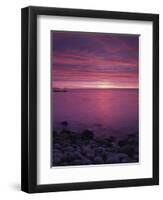 Maine, Acadia National Park, Sunrise over the Rocky Shoreline of the Beach-Christopher Talbot Frank-Framed Photographic Print