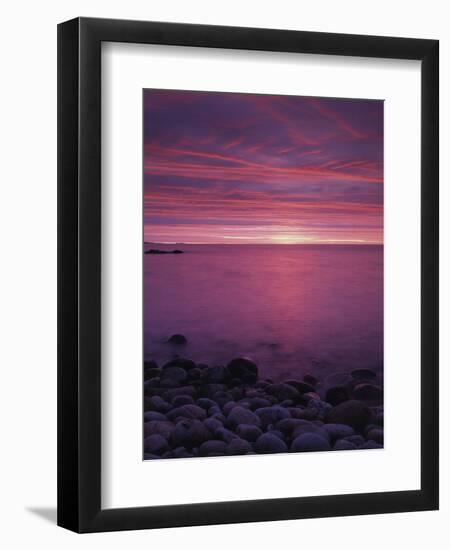 Maine, Acadia National Park, Sunrise over the Rocky Shoreline of the Beach-Christopher Talbot Frank-Framed Photographic Print