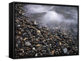 Maine, Acadia National Park, Waves Crashing on a Rocky Shoreline-Christopher Talbot Frank-Framed Stretched Canvas