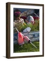 Maine, Bailey Island, Lobster Buoys-Walter Bibikow-Framed Premium Photographic Print