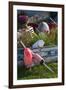 Maine, Bailey Island, Lobster Buoys-Walter Bibikow-Framed Photographic Print