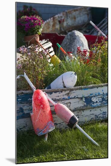 Maine, Bailey Island, Lobster Buoys-Walter Bibikow-Mounted Photographic Print