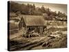 Maine, Bailey Island, Lobster Fisherman's Shack, USA-Alan Copson-Stretched Canvas