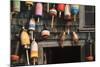 Maine, Bass Harbor, Lobster Buoys on a Building at Bass Harbor-Joanne Wells-Mounted Photographic Print