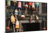 Maine, Bass Harbor, Lobster Buoys on a Building at Bass Harbor-Joanne Wells-Mounted Photographic Print