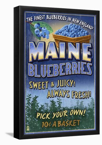 Maine Blueberries-null-Framed Poster