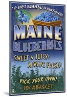 Maine Blueberries-null-Mounted Poster