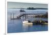 Maine, Boothbay Harbor, Harbor Fog-Walter Bibikow-Framed Photographic Print