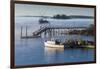 Maine, Boothbay Harbor, Harbor Fog-Walter Bibikow-Framed Photographic Print