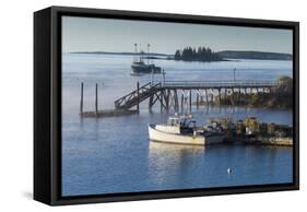 Maine, Boothbay Harbor, Harbor Fog-Walter Bibikow-Framed Stretched Canvas