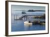 Maine, Boothbay Harbor, Harbor Fog-Walter Bibikow-Framed Photographic Print