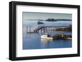 Maine, Boothbay Harbor, Harbor Fog-Walter Bibikow-Framed Photographic Print