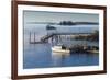 Maine, Boothbay Harbor, Harbor Fog-Walter Bibikow-Framed Photographic Print