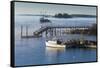 Maine, Boothbay Harbor, Harbor Fog-Walter Bibikow-Framed Stretched Canvas