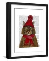 Maine Coon Cat-Fab Funky-Framed Art Print