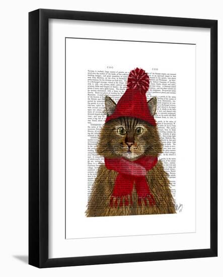 Maine Coon Cat-Fab Funky-Framed Art Print