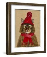 Maine Coon Cat-Fab Funky-Framed Art Print