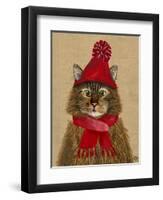 Maine Coon Cat-Fab Funky-Framed Art Print