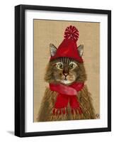 Maine Coon Cat-Fab Funky-Framed Art Print