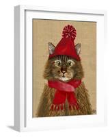 Maine Coon Cat-Fab Funky-Framed Art Print