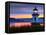 Maine, Doubling Point Lighthouse, USA-Alan Copson-Framed Stretched Canvas